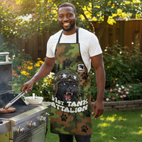 761st Tank Battalion African American Apron Black Panthers Cartoon Mascot - Military History Camouflage Paw
