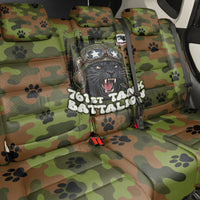 761st Tank Battalion African American Back Car Seat Cover Black Panthers Cartoon Mascot - Military History Camouflage Paw