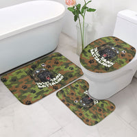 761st Tank Battalion African American Bathroom Set Black Panthers Cartoon Mascot - Military History Camouflage Paw