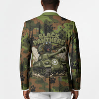 761st Tank Battalion African American Blazer Black Panthers Cartoon Mascot - Military History Camouflage Paw