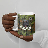 761st Tank Battalion African American Ceramic Mug Black Panthers Cartoon Mascot - Military History Camouflage Paw