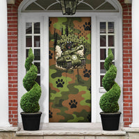 761st Tank Battalion African American Door Cover Black Panthers Cartoon Mascot - Military History Camouflage Paw