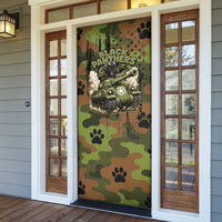 761st Tank Battalion African American Door Cover Black Panthers Cartoon Mascot - Military History Camouflage Paw