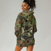 761st Tank Battalion African American Hoodie Dress Black Panthers Cartoon Mascot - Military History Camouflage Paw
