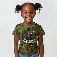 761st Tank Battalion African American Kid T shirt Black Panthers Cartoon Mascot - Military History Camouflage Paw
