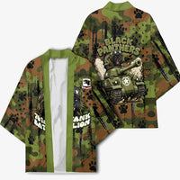 761st Tank Battalion African American Kimono Black Panthers Cartoon Mascot - Military History Camouflage Paw