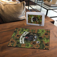 761st Tank Battalion African American Puzzle Black Panthers Cartoon Mascot - Military History Camouflage Paw