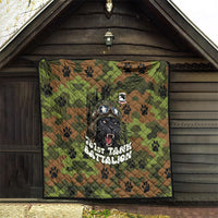 761st Tank Battalion African American Quilt Black Panthers Cartoon Mascot - Military History Camouflage Paw