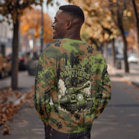 761st Tank Battalion African American Sweatshirt Black Panthers Cartoon Mascot - Military History Camouflage Paw