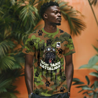 761st Tank Battalion African American T shirt Black Panthers Cartoon Mascot - Military History Camouflage Paw