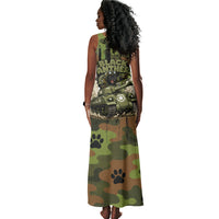761st Tank Battalion African American Tank Maxi Dress Black Panthers Cartoon Mascot - Military History Camouflage Paw