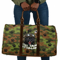 761st Tank Battalion African American Travel Bag Black Panthers Cartoon Mascot - Military History Camouflage Paw