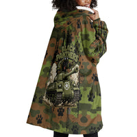 761st Tank Battalion African American Wearable Blanket Hoodie Black Panthers Cartoon Mascot - Military History Camouflage Paw