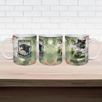 761st Tank Battalion Ceramic Mug Black Panthers - Come Out Fighting - Military Watercolor
