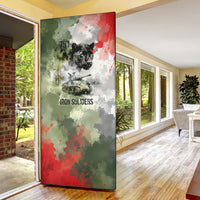 761st Tank Battalion Door Cover Black Panthers - Come Out Fighting - Military Watercolor