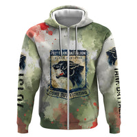 761st Tank Battalion Hoodie Black Panthers - Come Out Fighting - Military Watercolor