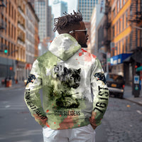 761st Tank Battalion Hoodie Black Panthers - Come Out Fighting - Military Watercolor