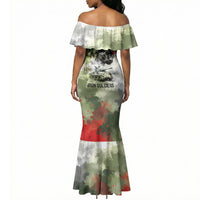 761st Tank Battalion Mermaid Dress Black Panthers - Come Out Fighting - Military Watercolor