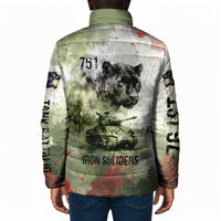 761st Tank Battalion Padded Jacket Black Panthers - Come Out Fighting - Military Watercolor