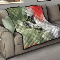 761st Tank Battalion Quilt Black Panthers - Come Out Fighting - Military Watercolor