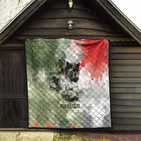 761st Tank Battalion Quilt Black Panthers - Come Out Fighting - Military Watercolor
