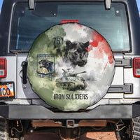 761st Tank Battalion Spare Tire Cover Black Panthers - Come Out Fighting - Military Watercolor