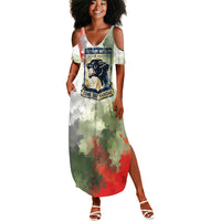761st Tank Battalion Summer Maxi Dress Black Panthers - Come Out Fighting - Military Watercolor