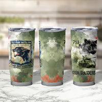 761st Tank Battalion Tumbler Cup Black Panthers - Come Out Fighting - Military Watercolor