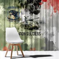 761st Tank Battalion Window Curtain Black Panthers - Come Out Fighting - Military Watercolor