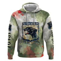 761st Tank Battalion Zip Hoodie Black Panthers - Come Out Fighting - Military Watercolor