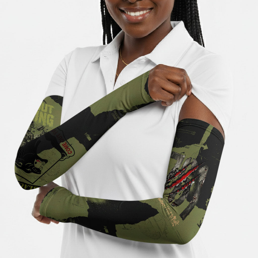 761st Tank Battalion Original Black Panthers Arm Sleeves Come Out Fighting - Sherman Tank Military - Distressed Scratch