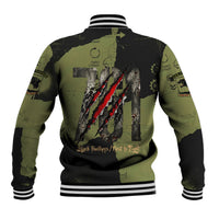 761st Tank Battalion Original Black Panthers Baseball Jacket Come Out Fighting - Sherman Tank Military - Distressed Scratch