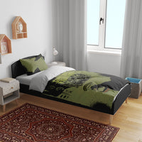 761st Tank Battalion Original Black Panthers Bedding Set Come Out Fighting - Sherman Tank Military - Distressed Scratch