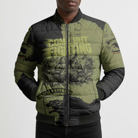 761st Tank Battalion Original Black Panthers Bomber Puffer Jacket Come Out Fighting - Sherman Tank Military - Distressed Scratch