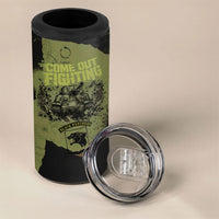761st Tank Battalion Original Black Panthers 4 in 1 Can Cooler Tumbler Come Out Fighting - Sherman Tank Military - Distressed Scratch