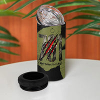 761st Tank Battalion Original Black Panthers 4 in 1 Can Cooler Tumbler Come Out Fighting - Sherman Tank Military - Distressed Scratch