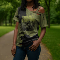 761st Tank Battalion Original Black Panthers Cross Shoulder Shirt Come Out Fighting - Sherman Tank Military - Distressed Scratch