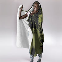 761st Tank Battalion Original Black Panthers Hooded Blanket Come Out Fighting - Sherman Tank Military - Distressed Scratch