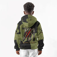 761st Tank Battalion Original Black Panthers Kid Hoodie Come Out Fighting - Sherman Tank Military - Distressed Scratch