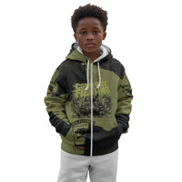 761st Tank Battalion Original Black Panthers Kid Hoodie Come Out Fighting - Sherman Tank Military - Distressed Scratch