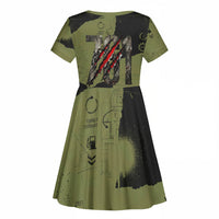 761st Tank Battalion Original Black Panthers Kid Short Sleeve Dress Come Out Fighting - Sherman Tank Military - Distressed Scratch