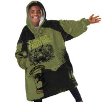 761st Tank Battalion Original Black Panthers Kid Wearable Blanket Hoodie Come Out Fighting - Sherman Tank Military - Distressed Scratch