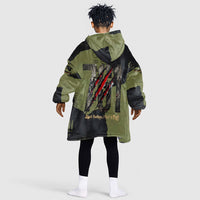 761st Tank Battalion Original Black Panthers Kid Wearable Blanket Hoodie Come Out Fighting - Sherman Tank Military - Distressed Scratch
