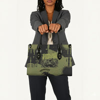 761st Tank Battalion Original Black Panthers Leather Bag Come Out Fighting - Sherman Tank Military - Distressed Scratch