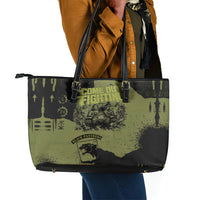 761st Tank Battalion Original Black Panthers Leather Tote Bag Come Out Fighting - Sherman Tank Military - Distressed Scratch