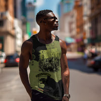 761st Tank Battalion Original Black Panthers Men Tank Top Come Out Fighting - Sherman Tank Military - Distressed Scratch