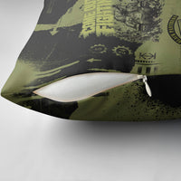 761st Tank Battalion Original Black Panthers Pillow Cover Come Out Fighting - Sherman Tank Military - Distressed Scratch