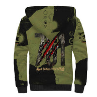 761st Tank Battalion Original Black Panthers Sherpa Hoodie Come Out Fighting - Sherman Tank Military - Distressed Scratch