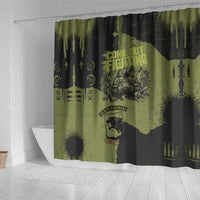 761st Tank Battalion Original Black Panthers Shower Curtain Come Out Fighting - Sherman Tank Military - Distressed Scratch