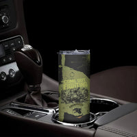 761st Tank Battalion Original Black Panthers Skinny Tumbler Come Out Fighting - Sherman Tank Military - Distressed Scratch